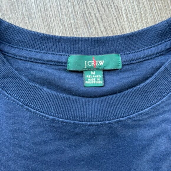 J Crew Navy Premium cotton tee - Picture 2 of 2